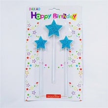 Load image into Gallery viewer, Creative New Glitter 3 Heart Shaped Stars Birthday Cake Candles For Kids Adult Girls Boys Birthday Party Candle Cake Decorations