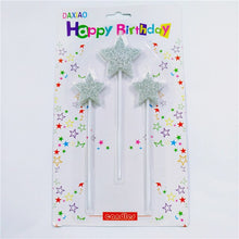 Load image into Gallery viewer, Creative New Glitter 3 Heart Shaped Stars Birthday Cake Candles For Kids Adult Girls Boys Birthday Party Candle Cake Decorations