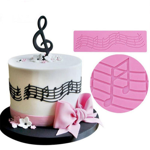 Note Silicone Fondant Cookie Mold Food-Grade Fondant Cutter Buscuit Mold Sugarcraft chocolate Cake Decoration Tool DIY