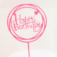 Load image into Gallery viewer, Glitter Happy Birthday Cake Topper Acrylic Letter Calligraphy Topper Birthday Cake Birthday Party Wedding Supplies Hot Sale