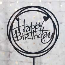 Load image into Gallery viewer, Glitter Happy Birthday Cake Topper Acrylic Letter Calligraphy Topper Birthday Cake Birthday Party Wedding Supplies Hot Sale