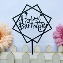 Load image into Gallery viewer, Glitter Happy Birthday Cake Topper Acrylic Letter Calligraphy Topper Birthday Cake Birthday Party Wedding Supplies Hot Sale
