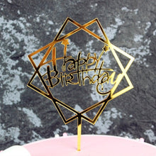 Load image into Gallery viewer, Glitter Happy Birthday Cake Topper Acrylic Letter Calligraphy Topper Birthday Cake Birthday Party Wedding Supplies Hot Sale