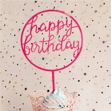 Load image into Gallery viewer, Glitter Happy Birthday Cake Topper Acrylic Letter Calligraphy Topper Birthday Cake Birthday Party Wedding Supplies Hot Sale