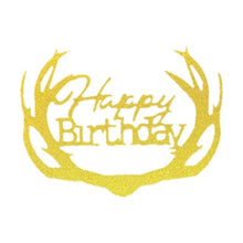 Load image into Gallery viewer, Glitter Happy Birthday Cake Topper Acrylic Letter Calligraphy Topper Birthday Cake Birthday Party Wedding Supplies Hot Sale