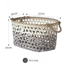 Load image into Gallery viewer, SWEETGO Grey tone Gradient Bamboo basket cake store showcase decoration Ornament bread case storage frame Photographic props