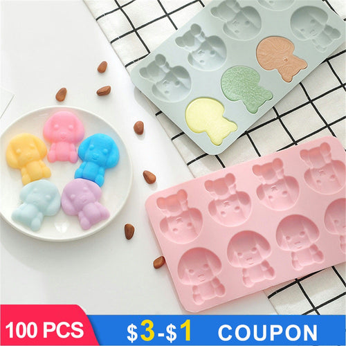 Cartoon Dog Chocolate Mold Silicone Molds Fondant Cake Decorating Tools DIY Candy Molds Baking Kitchen Accessories Food Grade