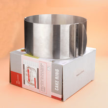 Load image into Gallery viewer, Stainless steel telescopic mousse ring Adjustable 6-12 inch Thousand-layer cake mold cake edge DIY baking mold