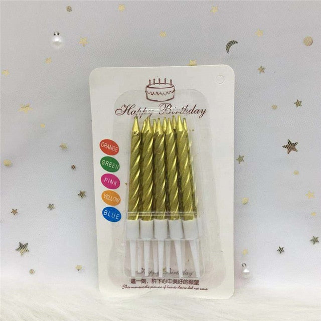 Rose Gold Sliver Red Happy Birthday Letter Cake Birthday Party Festival Supplies Lovely Birthday Candles for Kitchen Baking Gift