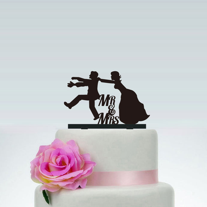 Wedding with Mr and Mrs  Wedding Cake Topper  Unique Wedding DecorationBride    and Groom Anniversary cake decor Supplies
