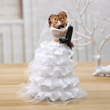 Load image into Gallery viewer, Resin bride and groom wedding cake toppers couple Dancing bride and groom Cake Topper Figurine  for Wedding Decoration Supplies