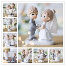 Load image into Gallery viewer, Mixed Style New Wedding Cake Topper Figurines Bride and Groom Cake Topper Cake Decorating Engagement / Wedding Gifts for wedding